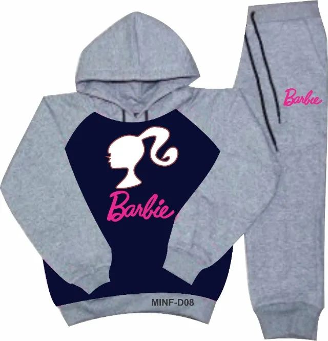 Conjunto de moletom infantil Barbie - Foto 4