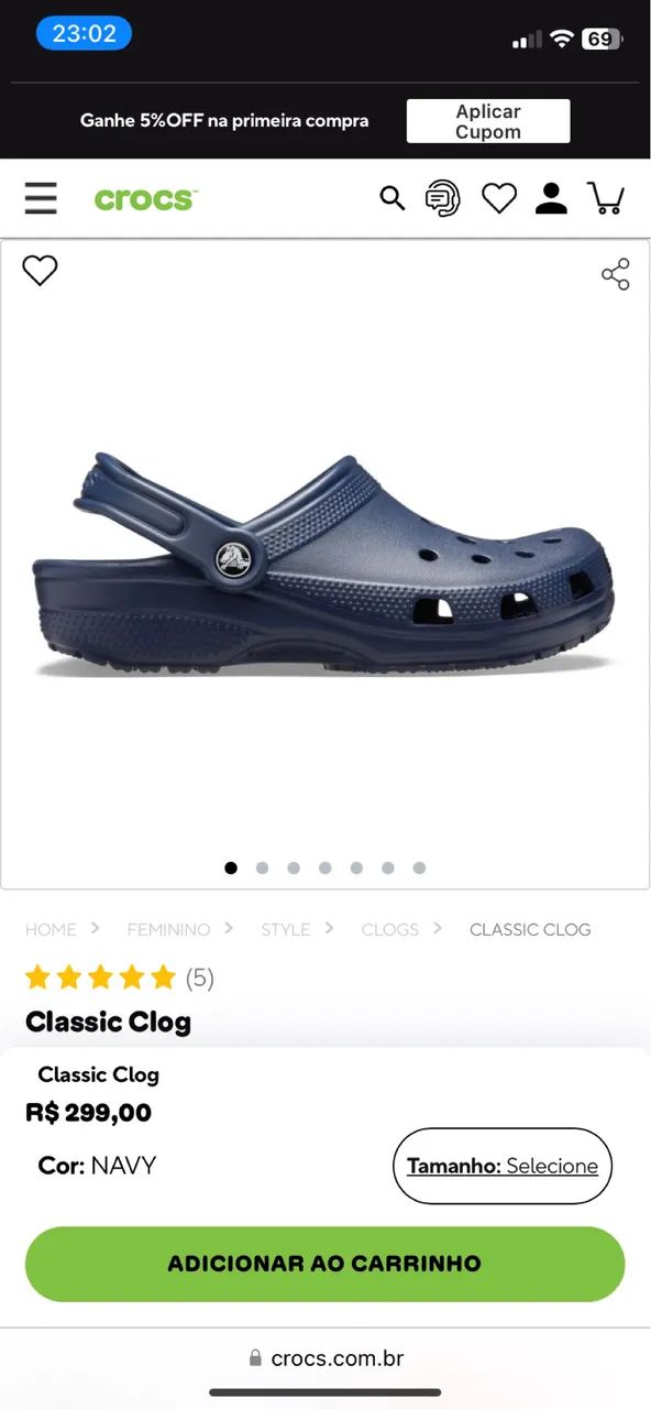 Crocs Azul Marinho - Foto 3