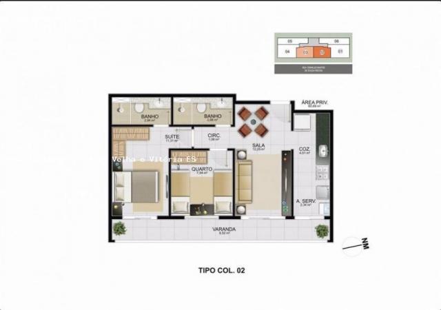 Apartamento para venda em vitória, jardim camburi, 2 dormitórios, 1 banheiro, 1 vaga - Foto 19