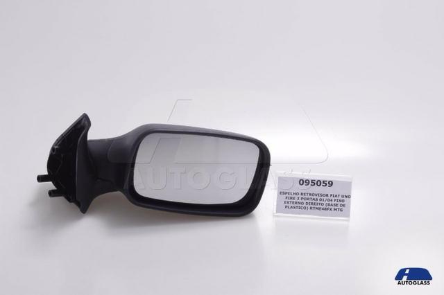 Retrovisor Externo Fiat Uno 01/04 3P Fixo Direito Preto (Bp)