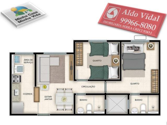 ARV130- Apartamento 2 Q Próximo a Praia Balneário de Carapebus - Foto 19