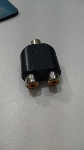 Plug Adaptador 2 Rca F para 1 Rca duplo rca - Foto 2