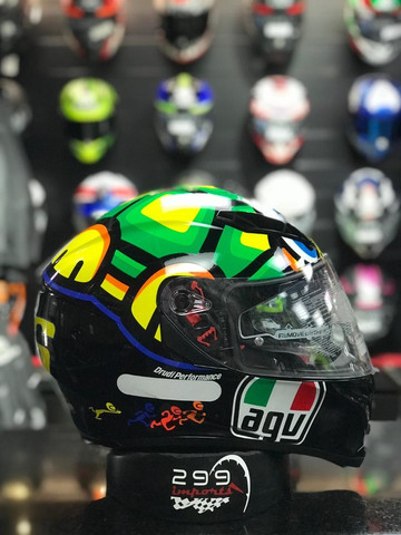 capacete agv tartaruga replica