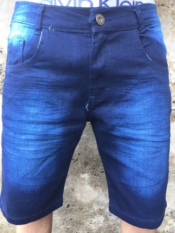 Bermuda jeans com elastano, short masculino jeans  - Foto 3
