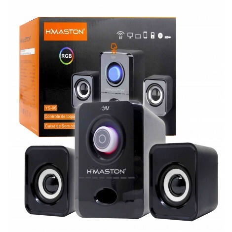 Caixa de Som para PC com Bluetooth e Subwoofer
