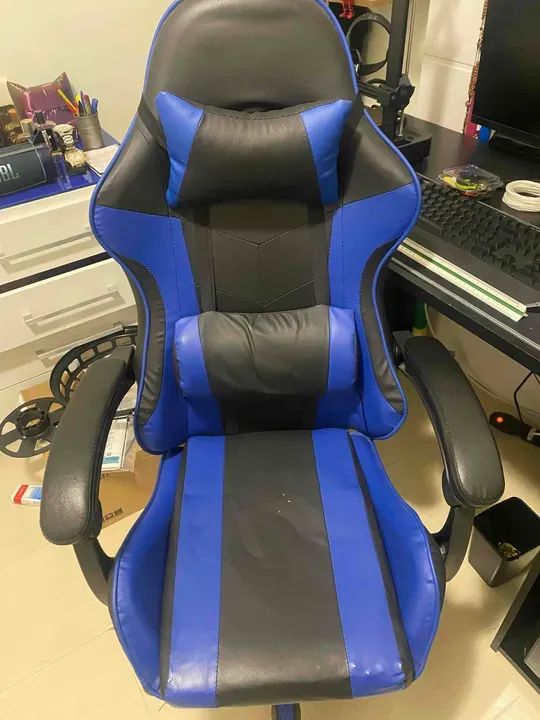 Cadeira Escritório Gamer Ergonômica Reclinável C/ Massageador - Foto 2