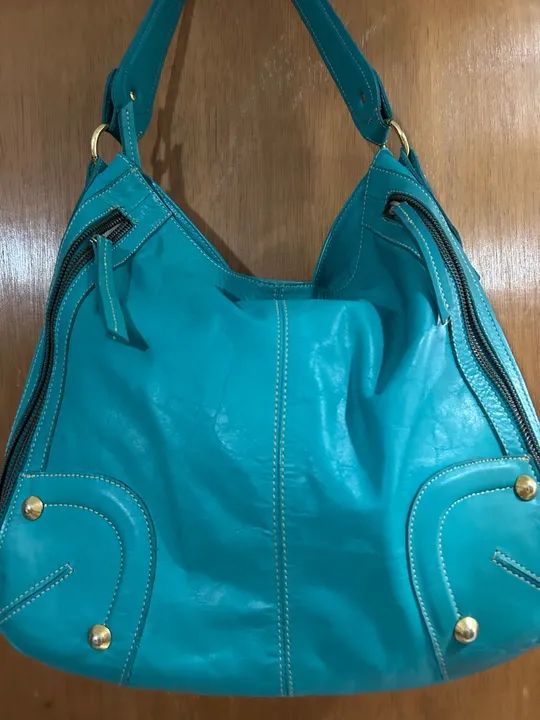 Bolsa de couro Verde Petróleo