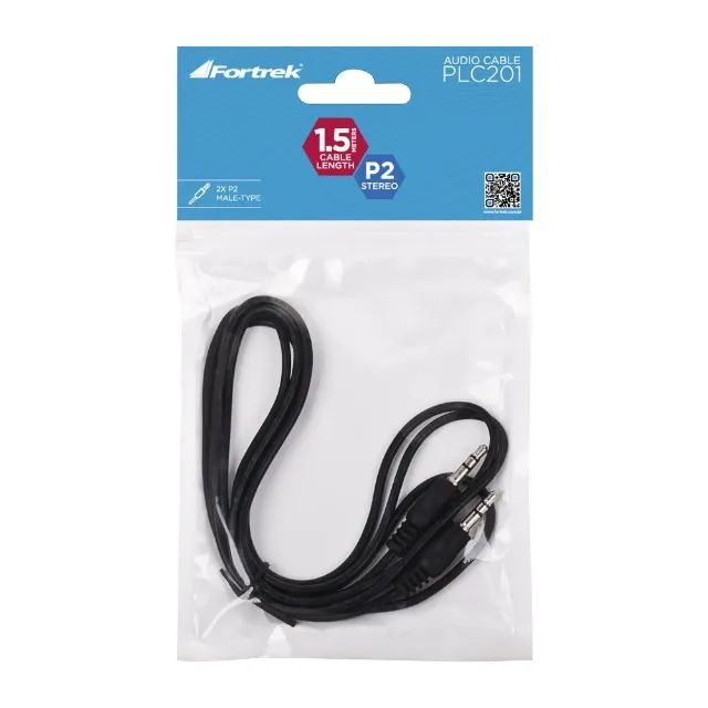 Cabo de Áudio P2XP2 1.5M Fortrek PLC-201 - WZetta - Foto 2