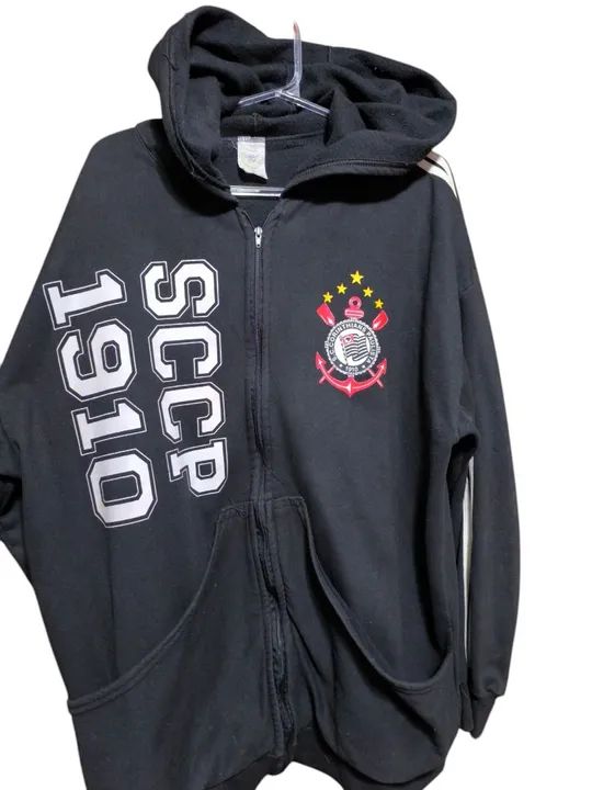 Casaco de Moletom Corinthians - Tamanho GG - Preço Imbatível!