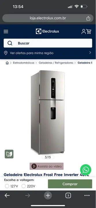 GELADEIRA INOX COM DISPENSER DE ÁGUA NA PORTA 409 LITROS  - Foto 2