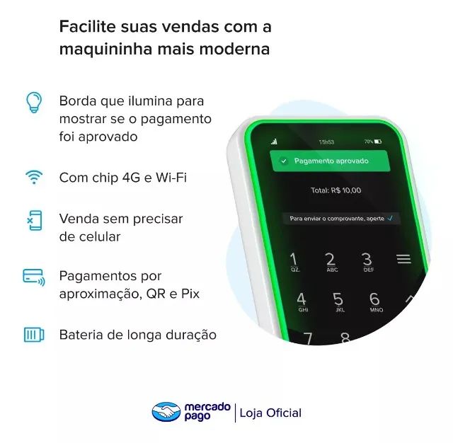 MÁQUINA DE CARTÃO POINT CHIP AIR 4G E WIFI - Foto 4