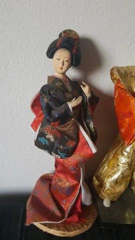 Estatueta Casal de samurai e gueixa  - Foto 2