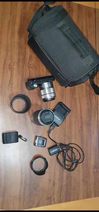 Camera sony nex 5 + lente 55-210 - Foto 2