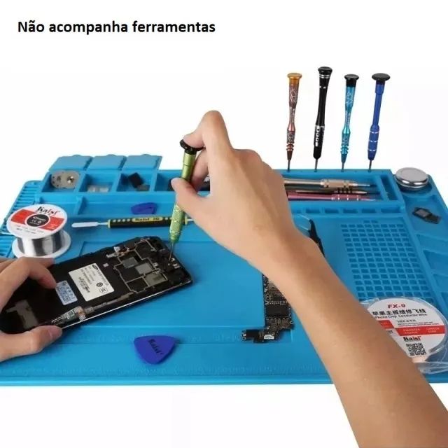 Estação de Trabalho Manta Antiestática em Silicone 45x30cm