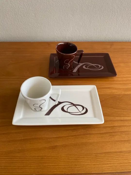 Kit 2 Xícaras de Café Plateau