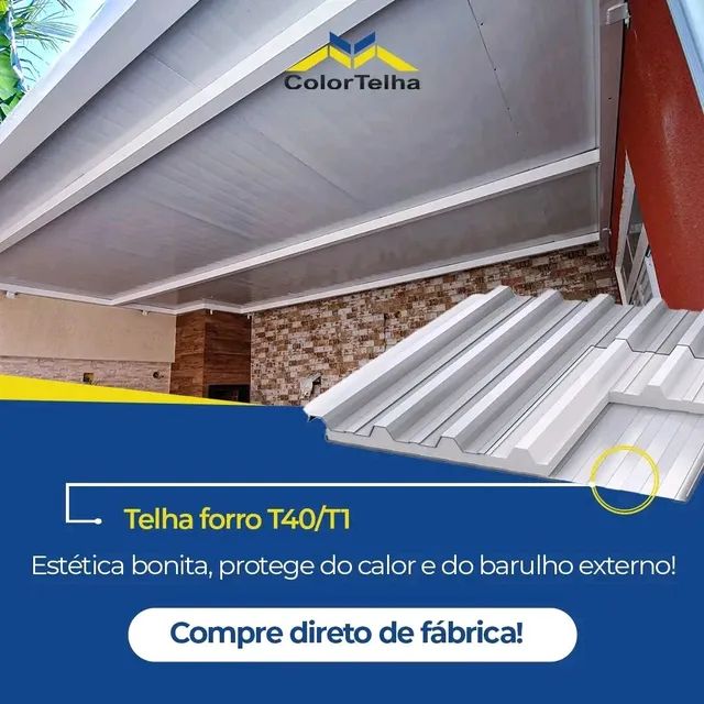 TELHA SANDUÍCHE FORRO INTERNO LISO  - Foto 3
