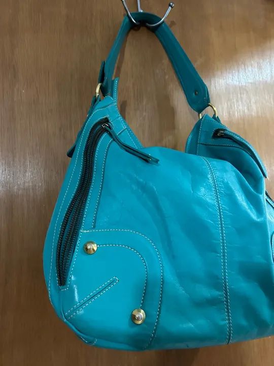 Bolsa de couro Verde Petróleo - Foto 2