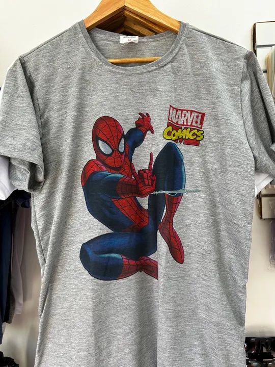 Camiseta Homem Aranha Marvel Comics Cinza
