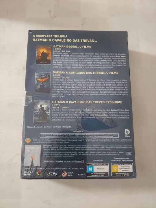Box Dvd Batman - O Cavaleiro das Trevas - Trilogia  - Foto 3