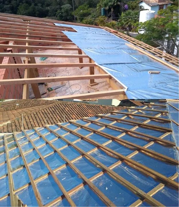 Manta Térmica Para Telhado Dupla Face 50m² + Fita P/ Emenda Subcobertura Impermeável - Foto 3