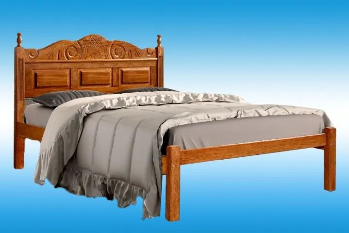Cama Casal de Madeira Macanaiba - Madeira Forte