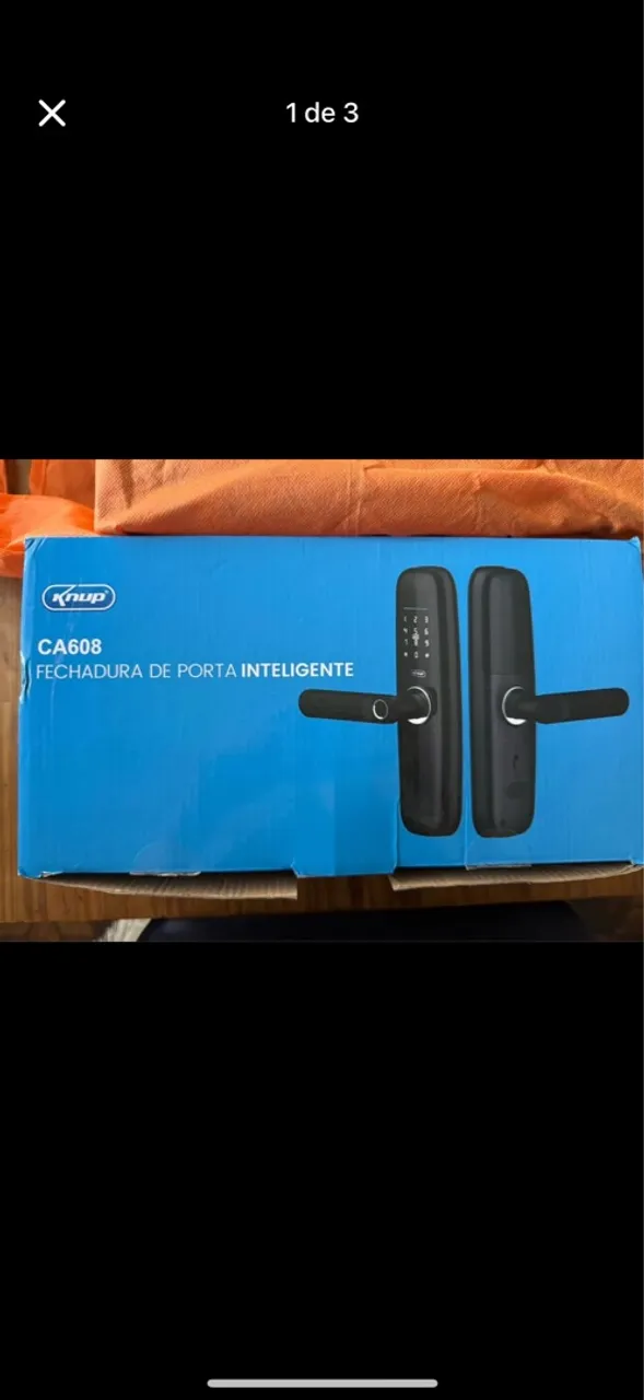 Fechadura eletrônica digital de embutir com senha, impressão digital, tag ou app