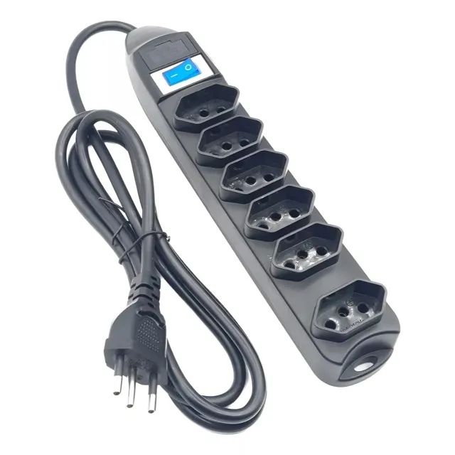Filtro de Linha Knup 6 Tomadas Cabo 1.5m SL7406 Preto - WZetta