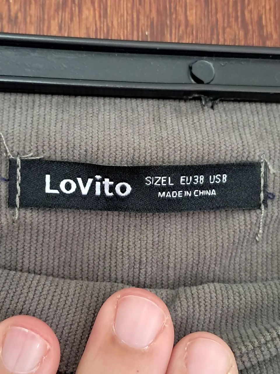 Saia midi veludo cotelê Lovito tam. G - Foto 5