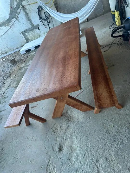 Mesa de madeira / Área Gourmet - Foto 2
