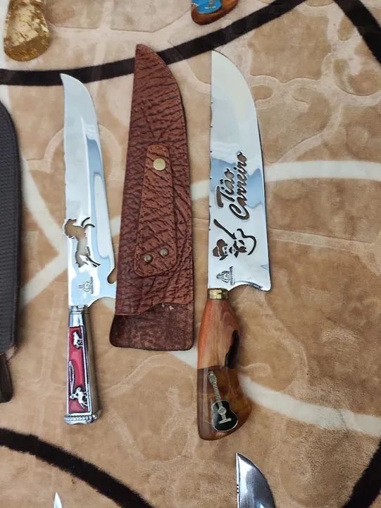 Facas fio d'ouro, cabos resinados - Foto 2