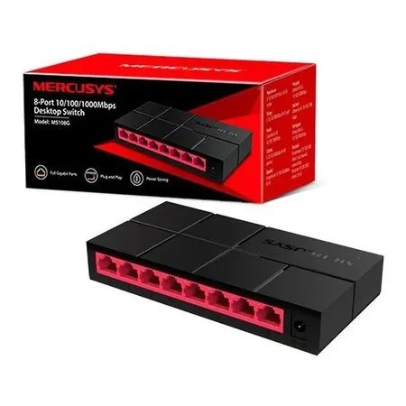 Switch de 8 Portas 10/100/1000mbps - Mercusys Ms108g *ENTREGA GRÁTIS*