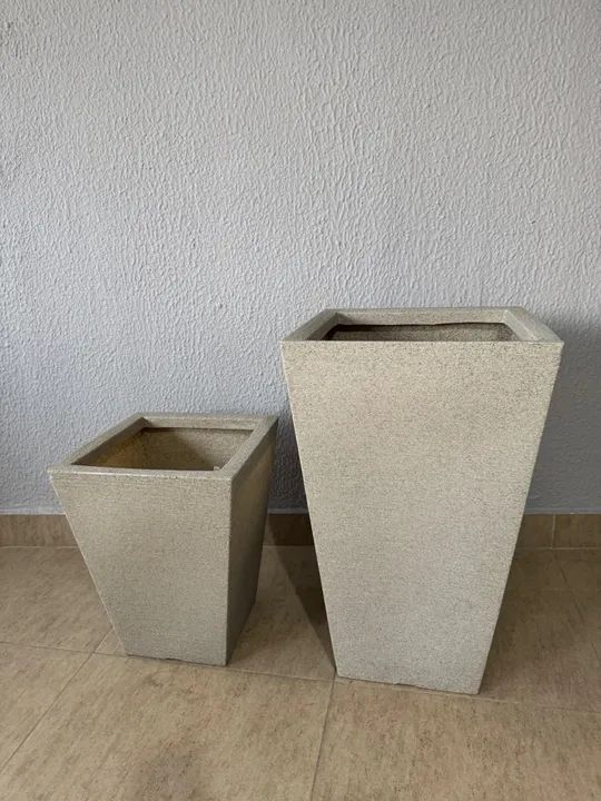 Vaso Trapézio Cinza granito  - Foto 3