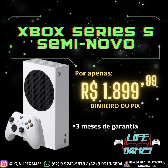 Xbox Series S seminovo com garantia