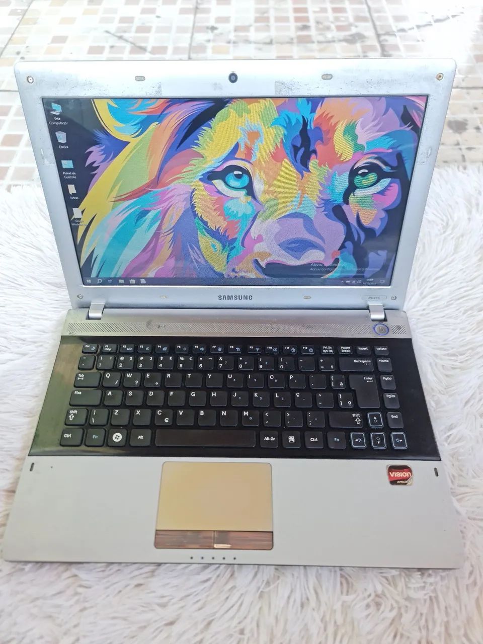 NOTEBOOK SAMSUNG AMD DUALCORE 4GB DE RAM HD500GB TELA 14 NOVINHO