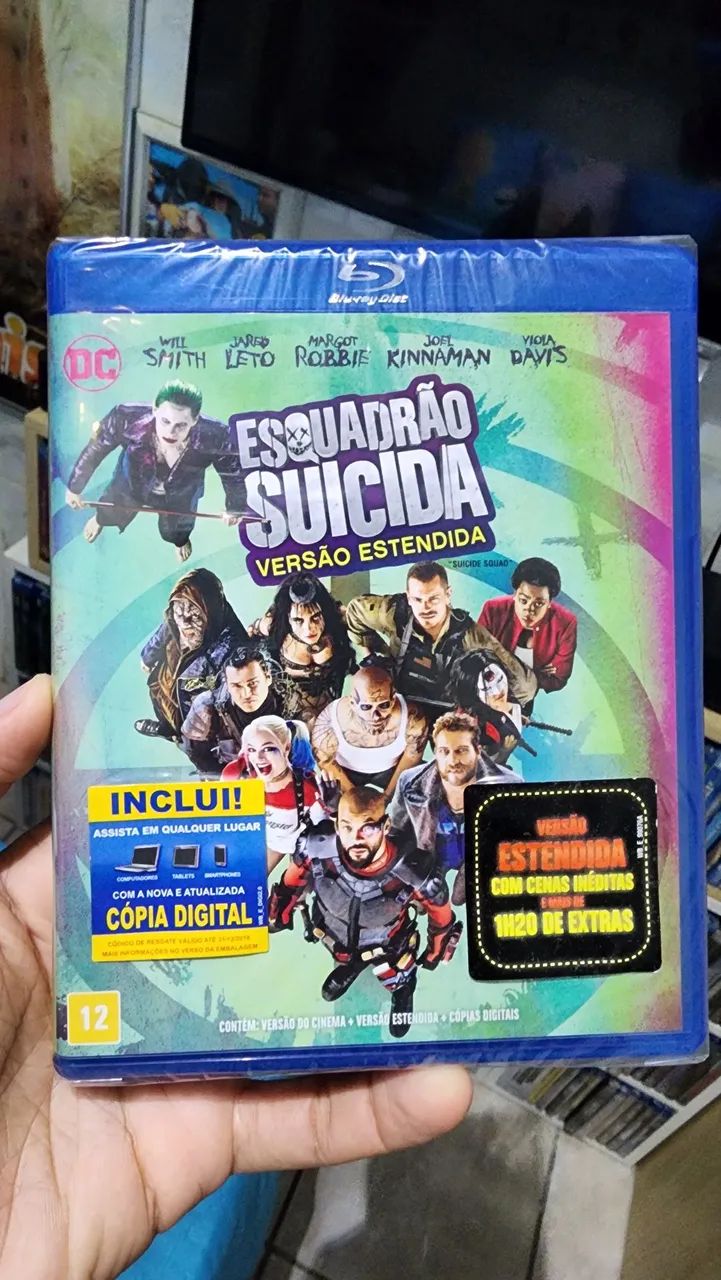 Esquadrão Suicida - Blu-ray - Edição Estendida Lacrado 