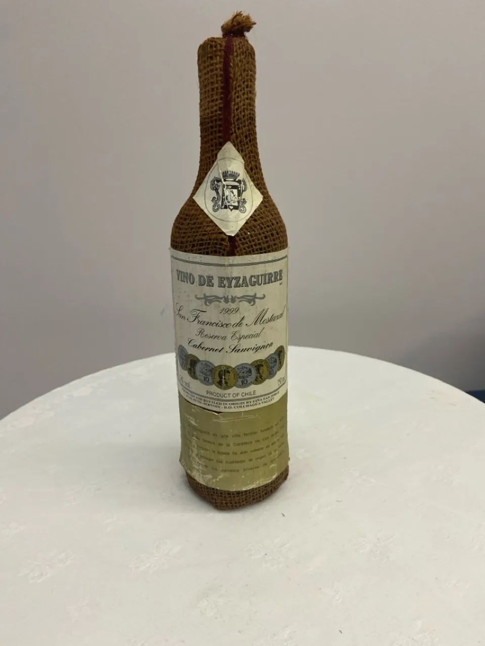 Garrafa de vinho Cabernet Sauvignon EYZAGUIRRE