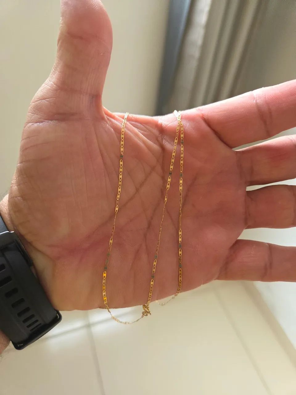 Corrente masculina Piastrine Ouro 18k 750