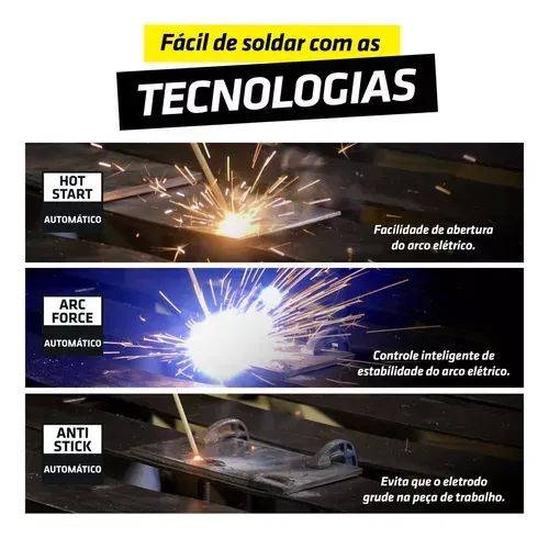 INVERSORA MMA 150 AMPERES KAB 150 MICRO 220V-Tork - Foto 3