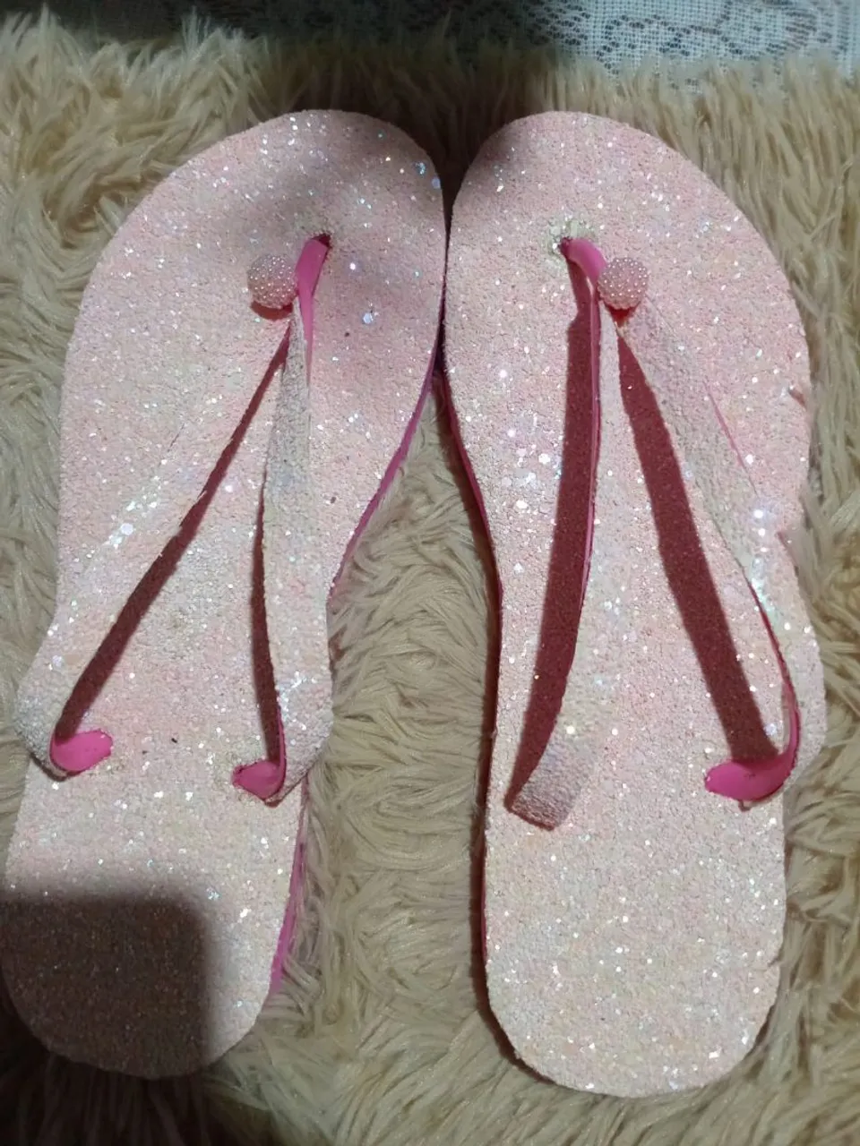 Chinelos Rosa com Glitter - Elegância nos seus pés!