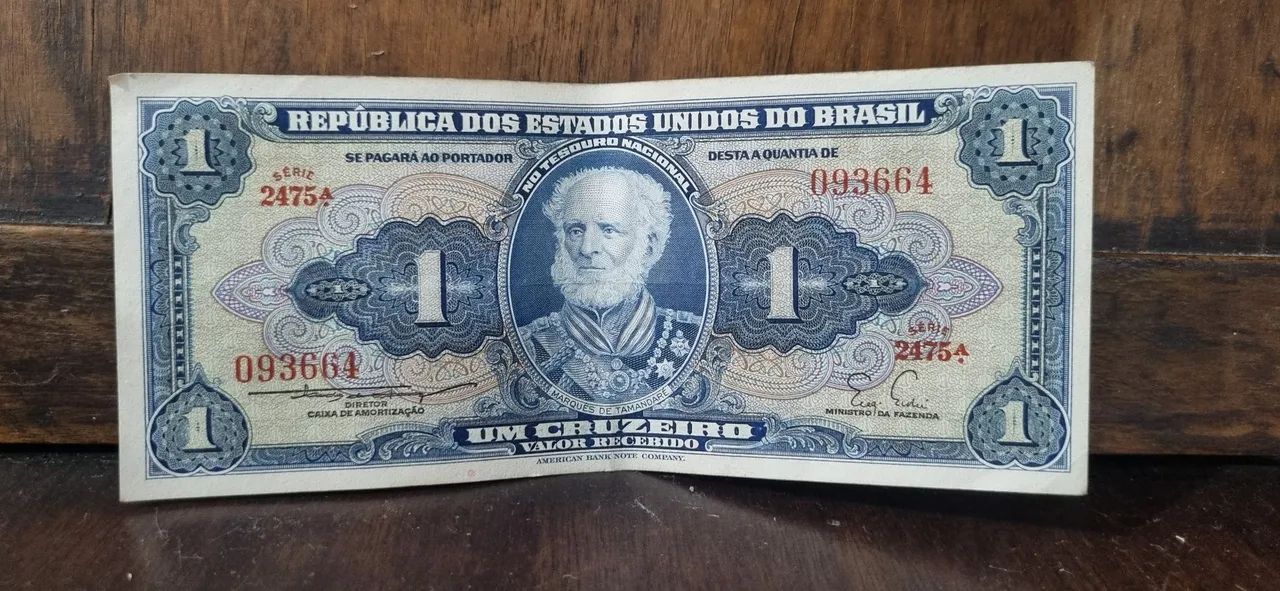 Nota de 1 cruzeiro do Brasil - 1942
