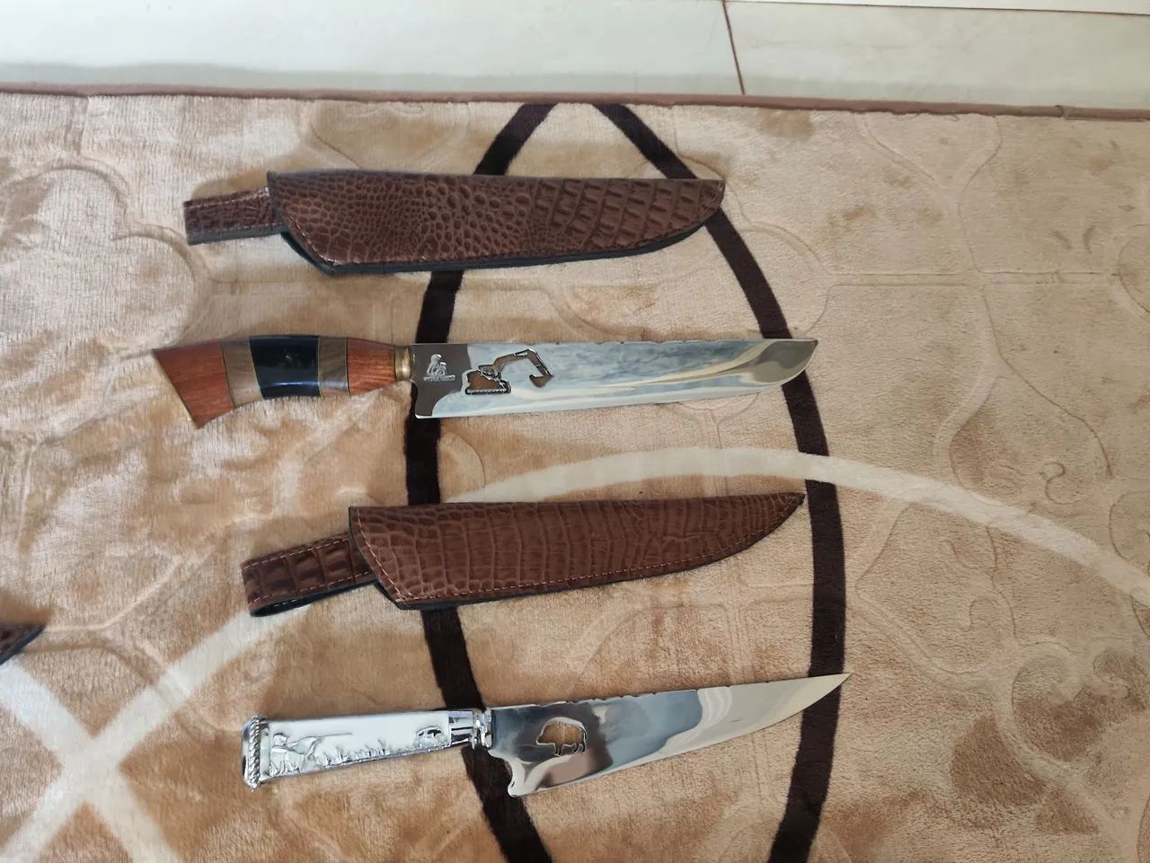 Facas fio d'ouro, cabos resinados - Foto 6