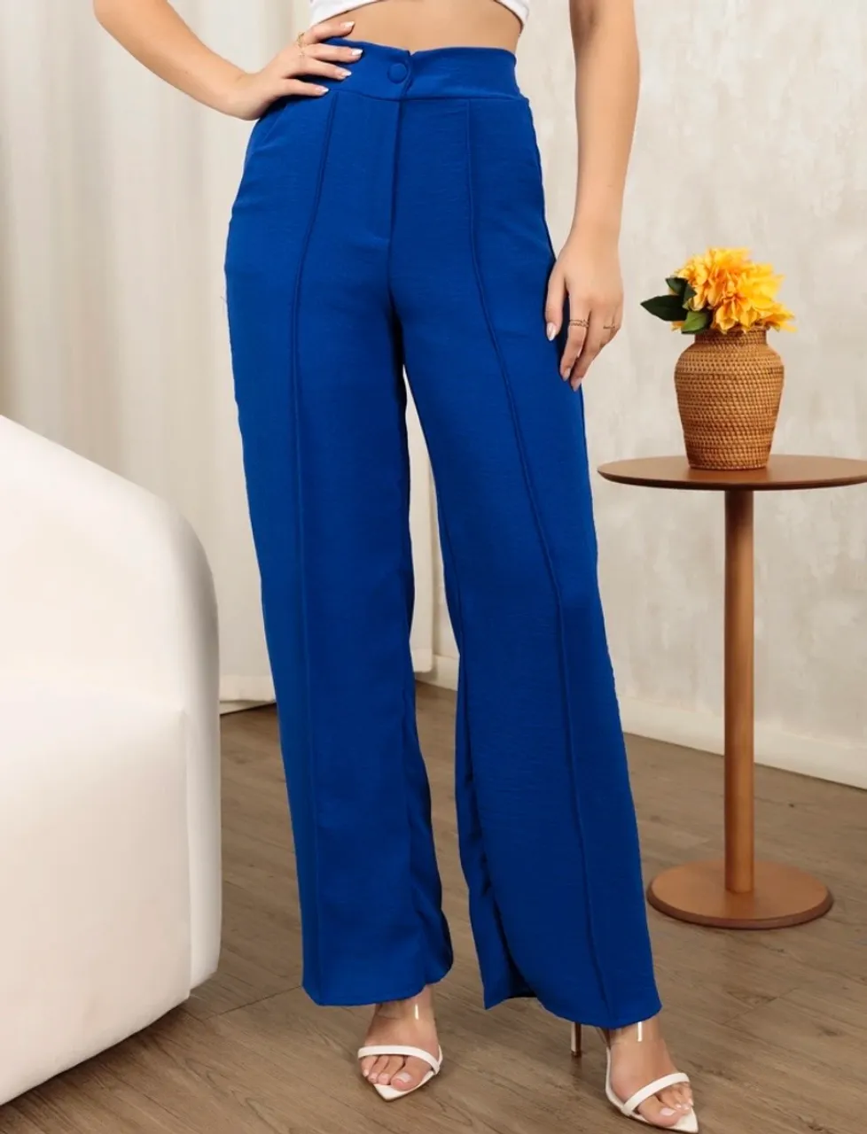 Calça Pantalona Azul Royal
