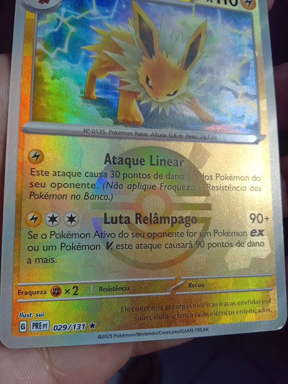 Carta Pokémon tcg Jolteon foil pokeball - 029/131 - Foto 4