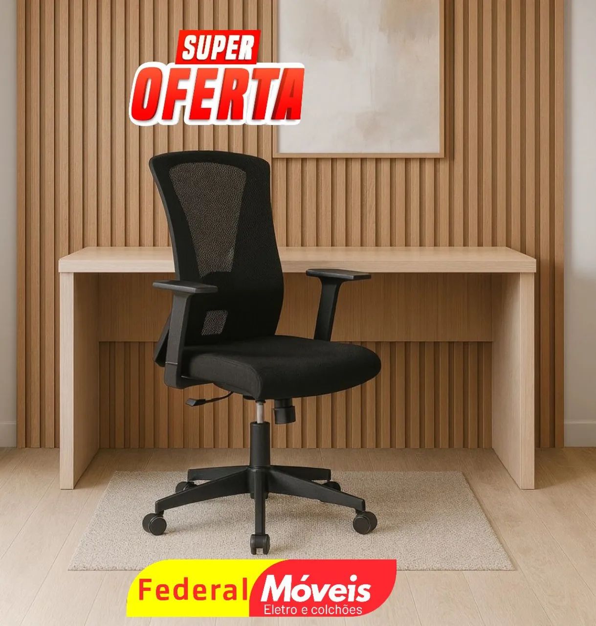 Cadeira Giratória Diretor Escritório - Qualidade e resistência no dia a dia!