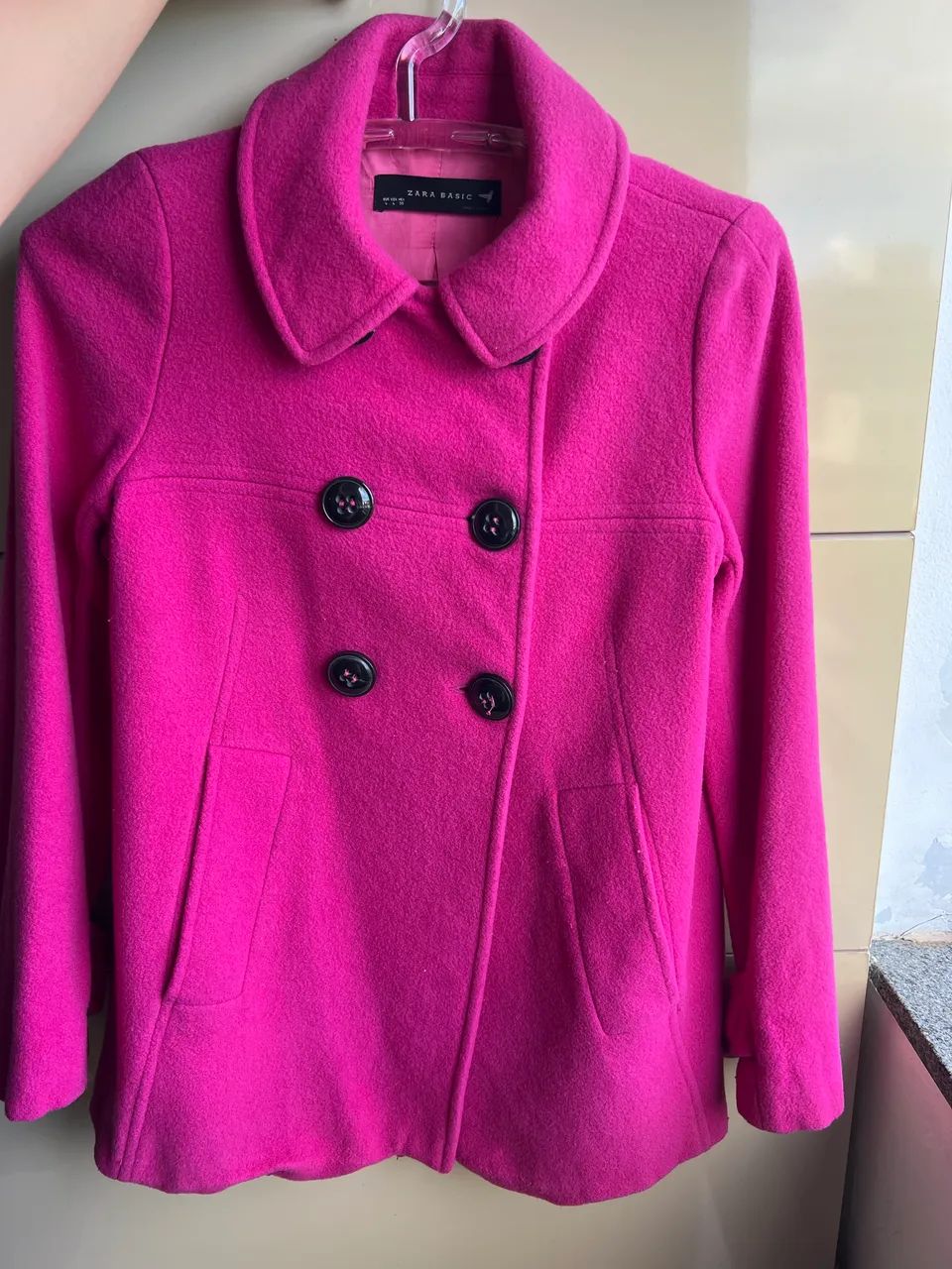 Casaco Zara lã rosa - Foto 3