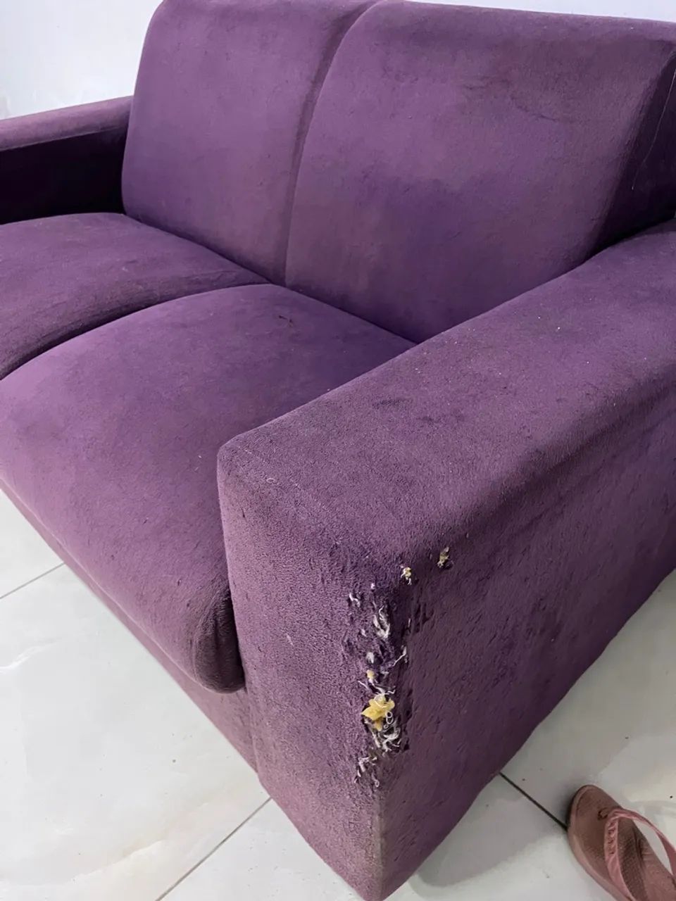 Sofá 2 lugares roxo - Foto 2