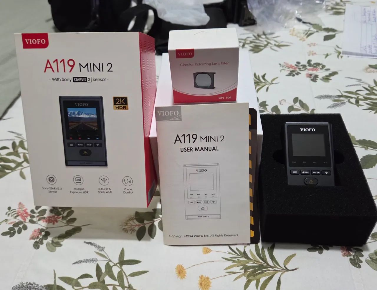 Câmera Veicular Viofo A119 Mini 2, sensor Starvis 2, QuadHD 60fps HDR 2K. Visão Noturna.  - Foto 5