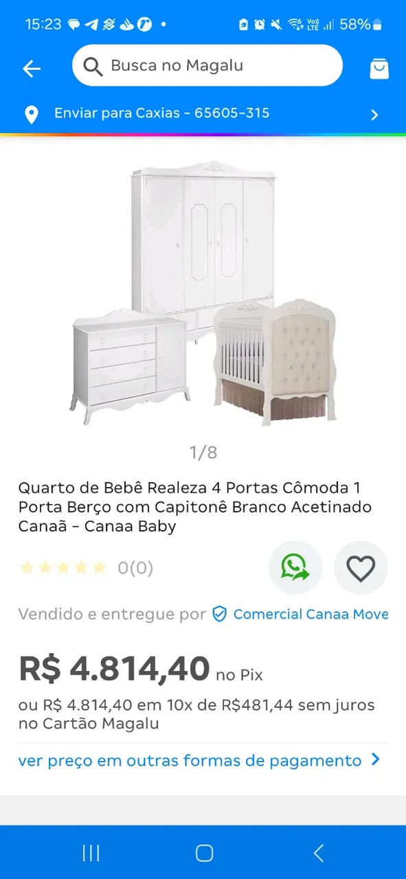 Berço + comoda realeza