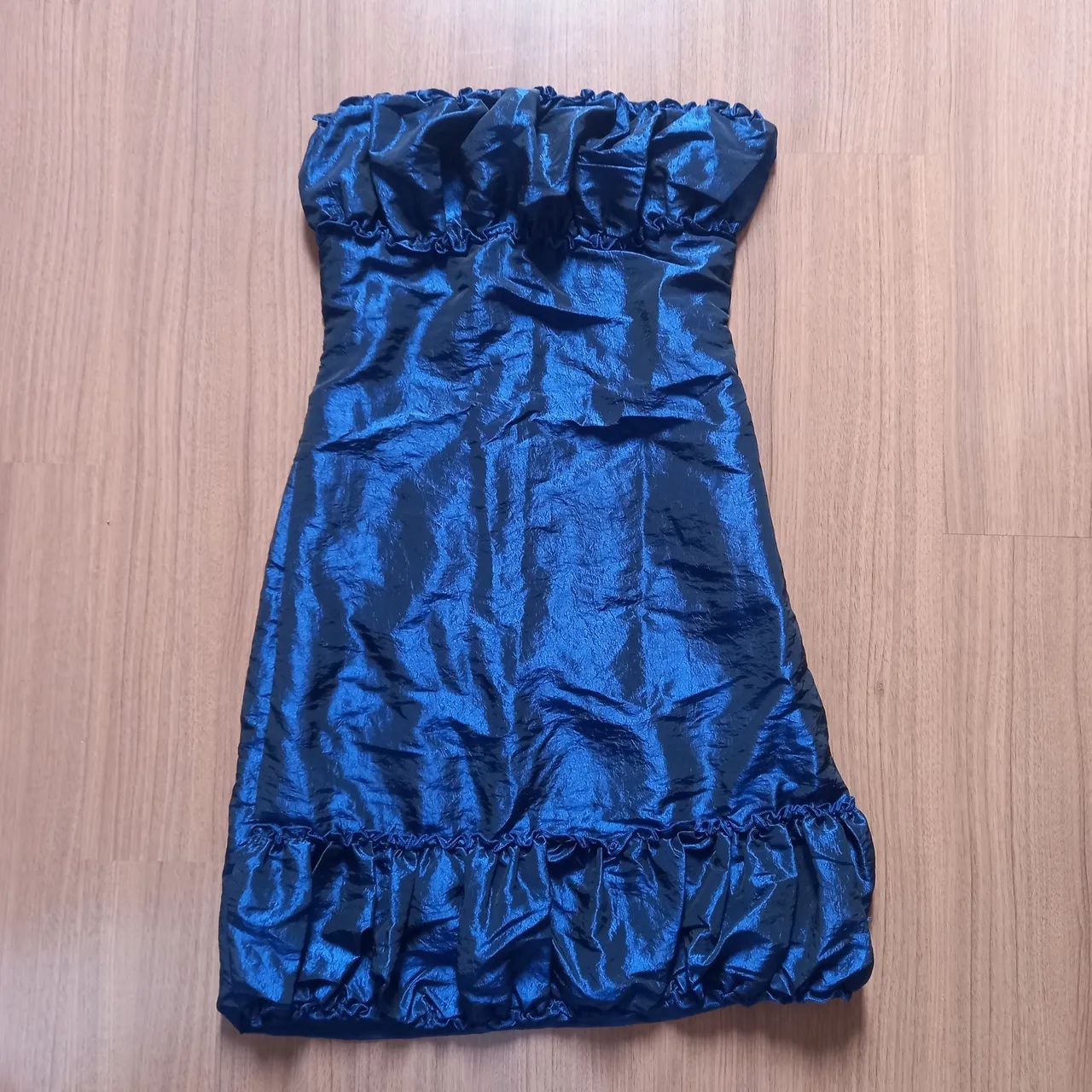 Vestido tomara que caia azul