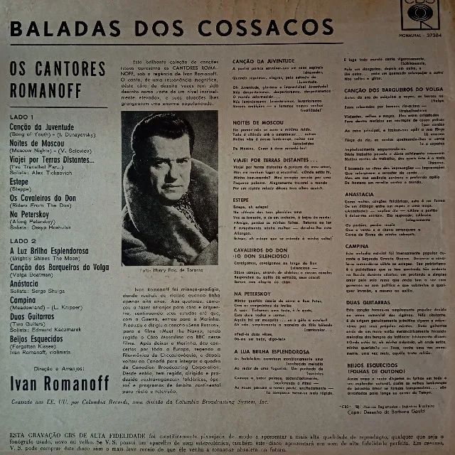 Disco de Vinil LP The Romanoff Singers - Baladas Dos Cossacos - Foto 3